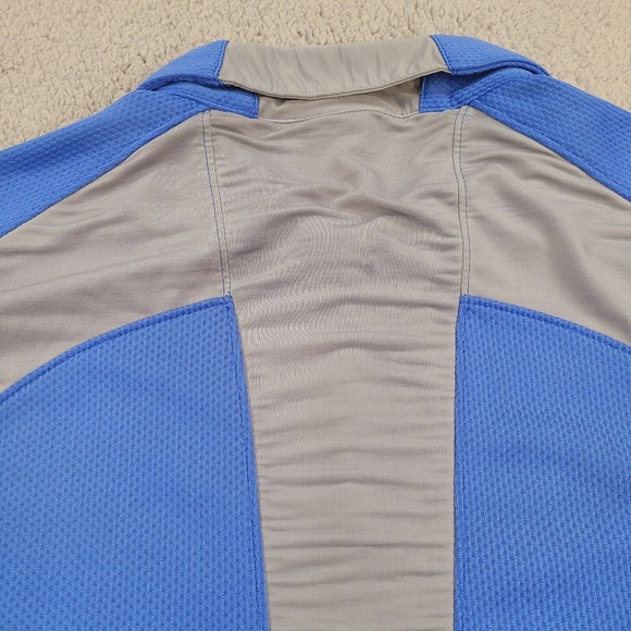 Nike Golf Shirt Mens Large Blue Sphere‎ React Short Sleeve Breathable Quick Dry - Picture 8 of 12